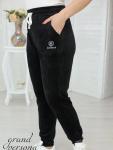 Спортивные штаны женские 9009 "Маленький-Рисунок №1" Черные