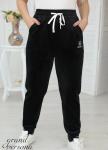 Спортивные штаны женские 9009 "Маленький-Рисунок №1" Черные