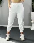 Спортивные штаны женские 4004 "Однотонные-Низ Резинка"Белые