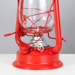 Керосиновая лампа декоративная красный 14х18х27,5 см