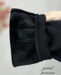 Спортивные штаны женские 8008 "Однотонные-Мех" Черные