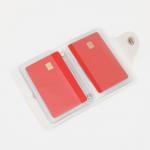 Визитница на кнопке, 20 карт, цвет фиолетовый