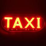 Светодиодный знак такси, 12 В, 45 LED, 13?6 см, провод 20 см, красный