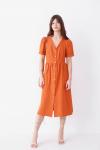 Платье-ретро оранжевое