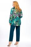Блуза Элль стиль 2183 зеленый принт