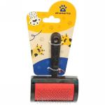 Расческа-пуходерка для кошек и собак "Пушок" 12см цвет черный на блистере