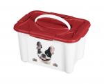 Контейнер для корма Lucky Pet Собаки 5,5 л, бордовый