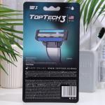 Годовой набор TopTech Razor 3, 1 бритва, 9 сменных кассет (cовместимы с Gillette Fusion)