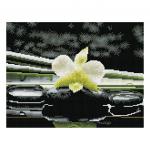 Алмазная мозаика ТРИ СОВЫ Цветок орхидеи, 30*40 см, холст на деревянном подрамнике, картонная коробка с пластиковой ручкой, АМП3040_47589