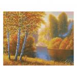 Алмазная мозаика ТРИ СОВЫ Осень, 40*50 см, холст на деревянном подрамнике, картонная коробка с пластиковой ручкой, АМП4050_47612