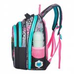 Рюкзак каркасный 39 х 29 х 17 см, Across 410, наполнение: мешок, пенал, серый/розовый ACR22-410-13