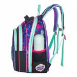 Рюкзак каркасный 39 х 29 х 17 см, Across 410, наполнение: мешок, пенал, чёрный/фиолетовый ACR22-410-7