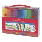 Фломастеры 60 цветов Faber-Castell Connector + 12 клипов для соединения, подарочная коробка