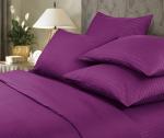 Комплект постельного белья Страйп-сатин Verossa фиолетовый КПБ-НС-17