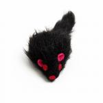Игрушка для кошек "Мышь малая", 5 см, чёрная АГ