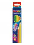 Цветные карандаши KEYROAD Neon 6цв., трехгранные, неоновые цвета, картонный футляр