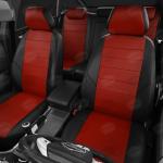 Авточехлы для Lifan Solano 1 с 2008-2016 г., седан, перфорация, экокожа, цвет красный, чёрный