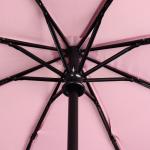 Зонт автоматический «Однотонный», эпонж, 3 сложения, 8 спиц, R = 47 см, цвет нежно-розовый
