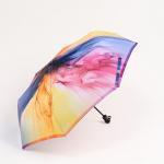 Зонт автоматический «Краски», сатин, 3 сложения, 8 спиц, R = 50 см, цвет разноцветный/жёлтый