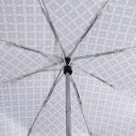 Зонт автоматический «Клетка», облегчённый, сатин, 3 сложения, 8 спиц, R = 52 см, цвет серый