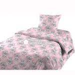 Постельное белье в детскую кроватку "Совушки розовые", бязь премиум