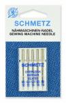 Иглы для бытовых швейных машин Schmetz для плоскошовных машин, хромированные CF ELx705 №80(2)/90(3), уп.5 игл