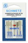 Иглы для бытовых швейных машин Schmetz комбинированные 130/705H №№ 70,80(2),90;75,90(S);90,100(J);80/2.0, уп. 9 игл
