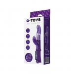 Вибратор с клиторальным стимулятором Toyfa A-toys, TPR, цвет фиолетовый, 22,5 см