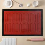 Силиконовый коврик армированный «Эклер», 60?40 см, цвет красный