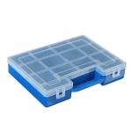 Коробка для рыболовных мелочей К-07, пластмас, цвет синий, 26,5х19,5х5 см