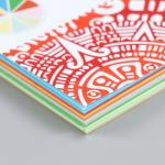 Бумага для оригами и аппликаций 21х21 см, 100 листов, 10 цветов, двустороняя, 80г/м2
