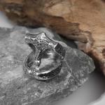 Кольцо "Тор", цвет чернёное серебро, 21 размер