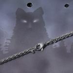 Кулон-амулет  "Амарок" волк, на цепи, цвет чернёное серебро, 50см