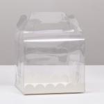 PVC Коробка для бенто-торта 14 х 14 х 12 см