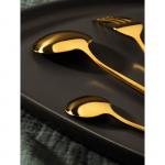 Набор столовых приборов из нержавеющей стали Magistro «Блинк», 4 предмета, цвет золотой