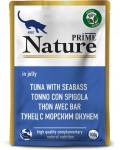 Prime Nature пауч для кошек Тунец с морским окунем в желе 100г Прайм Нэйче