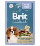 Brit пауч для собак мини-пород Телятина с зеленым горошком в соусе 85г 5053827 Брит