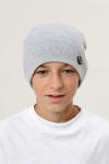 *Шапка "Лапша-Брошь-Серый"