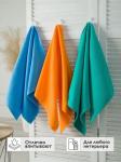 Набор вафельных полотенец 3 шт (50*90) зеленый, голубой, оранжевый