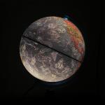 Глобус политический "День и ночь", диаметр 250 мм, интерактивный, политический + звездное небо, подсветка от батареек, с очками