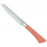 "Мрамор" Нож кухонный 125мм из нержавеющей стали, пластмассовая ручка, цвета в ассортименте: бежевый, коралловый, в блистере (Китай)