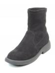 01-M11 BLACK Ботинки демисезонные женские (велюр, байка)