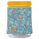 "Sugar&Spice" Банка для сыпучих продуктов пластмассовая "Honey" 0,75л, д10 см, h13,6 см, завинчивающаяся крышка, "Узоры" (Россия)