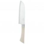 "Мрамор" Нож кухонный 175мм из нержавеющей стали, широкое лезвие, пластмассовая ручка, цвета в ассортименте: бежевый, коралловый, в блистере (Китай)