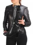 02-S7162 BLACK Сапоги демисезонные женские (натуральная кожа, байка)