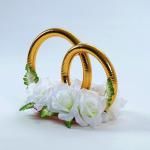 Кольца на крышу "Николь", с цветами, белые, 30х35х26 см