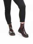 01-CA114-3 DARK RED Ботинки демисезонные женские (натуральная кожа, байка)