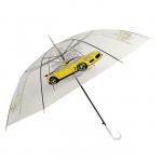 Зонт детский «Жёлтая машина»? полуавтомат прозрачный, d=90см