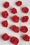 Головки цветов "Роза" мелкая 25 мм (100 шт) SF-2097, красный №6