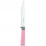 "Стефани" Нож кухонный 190мм из нержавеющей стали, пластмассовая ручка, цвета в ассортименте: розовый, голубой, белый, шоколадный, в блистере (Китай)